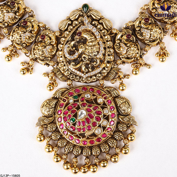 Long Necklace Kundan Nakshi