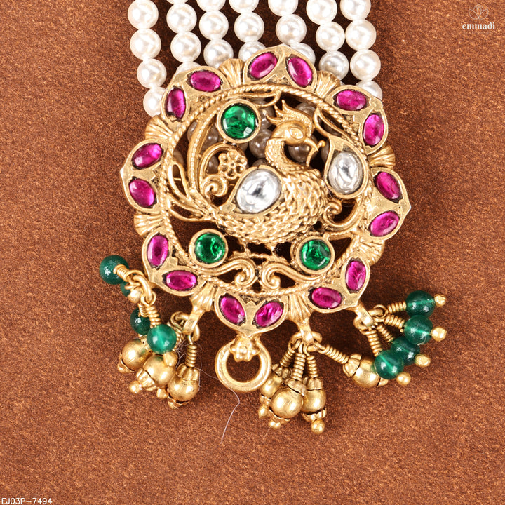 Long Necklace Kundan Nakshi