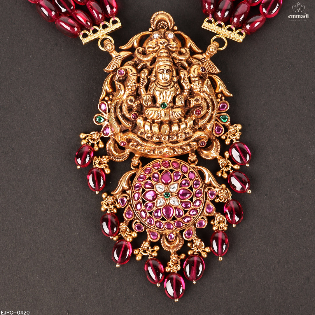 Long Necklace Premium Kundan Nakshi