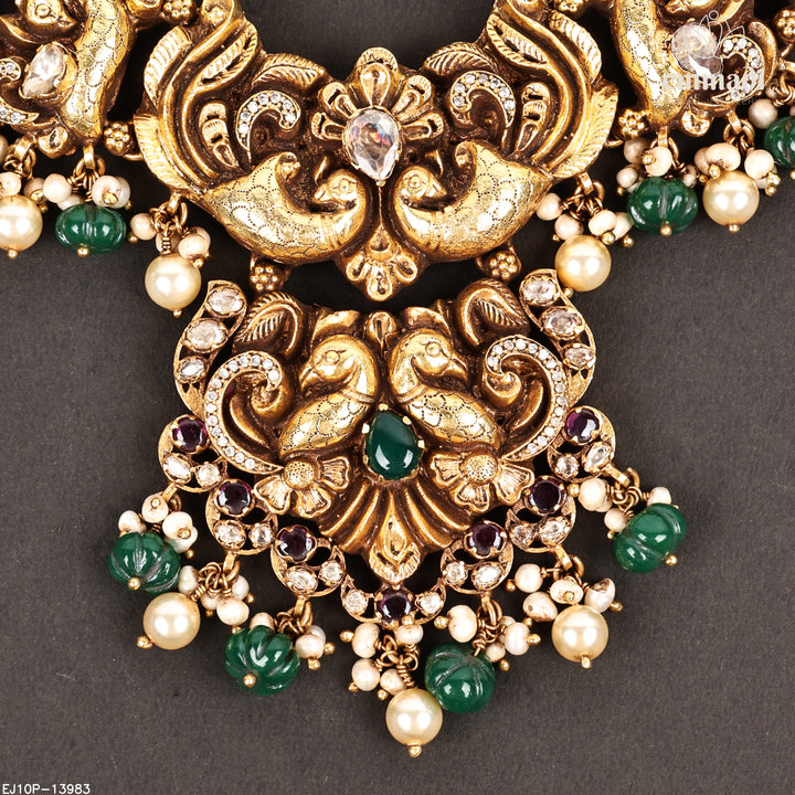 Short Necklace Moissanite Nakshi