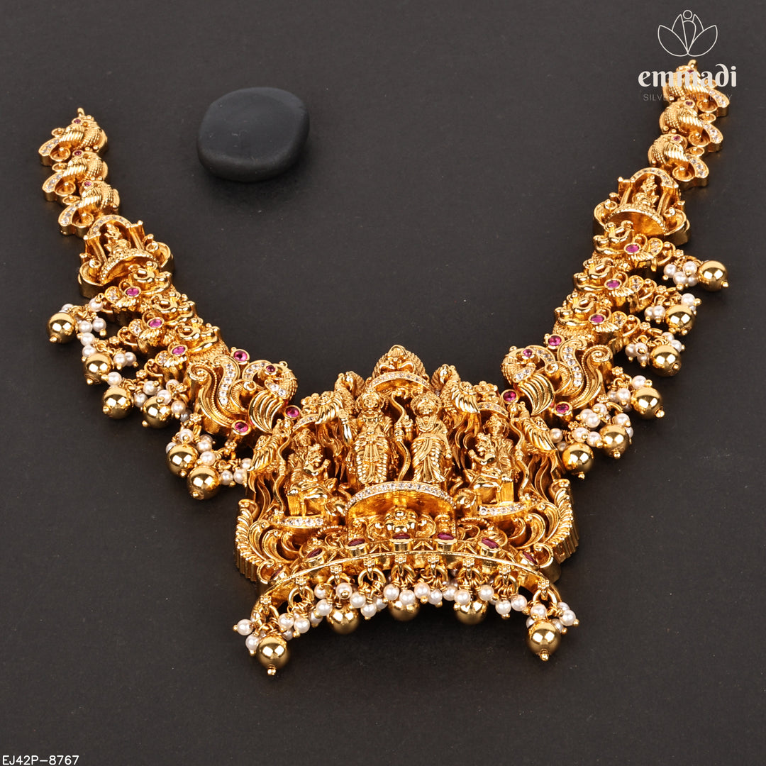 Short Necklace Premium Nakshi