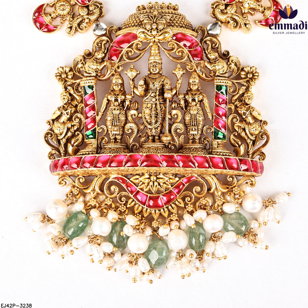 Long Necklace Kundan Nakshi