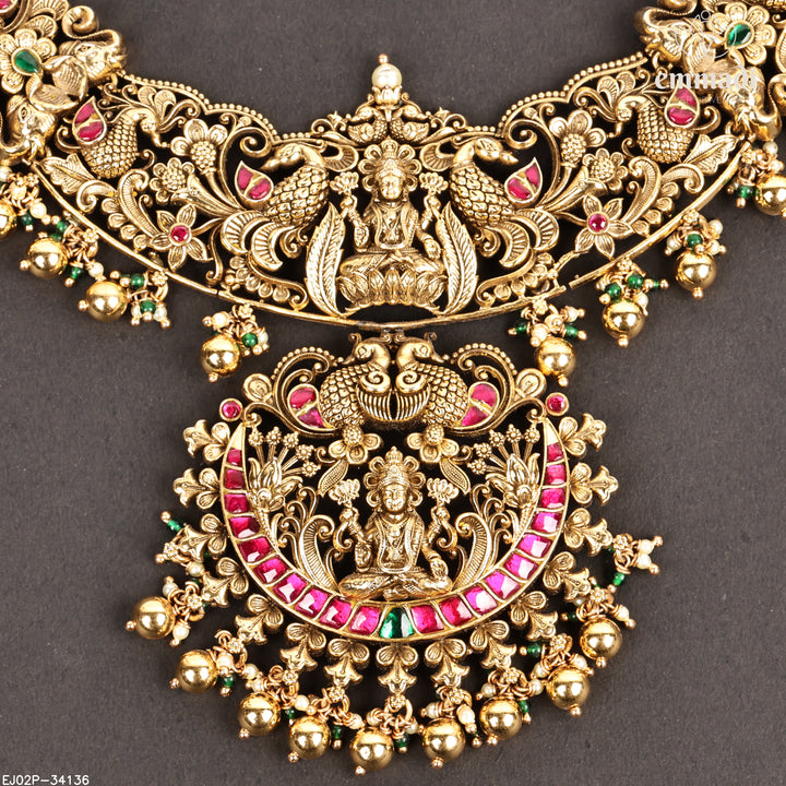 Short Necklace Premium Kundan Nakshi