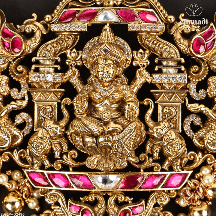 Short Necklace Premium Kundan Nakshi