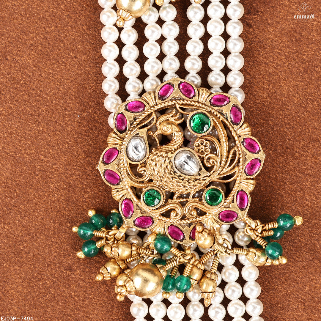 Long Necklace Kundan Nakshi