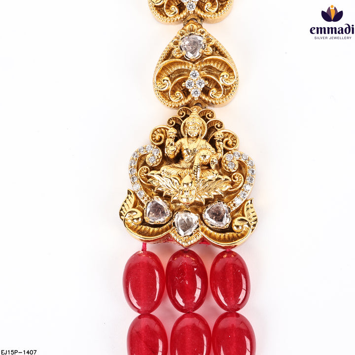 Long Necklace Moissanite Nakshi