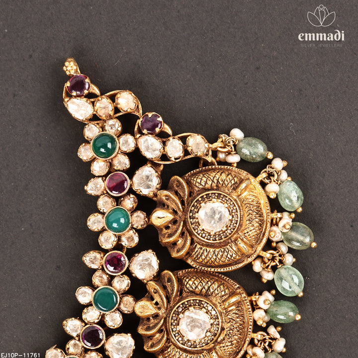 Short Necklace Moissanite Nakshi