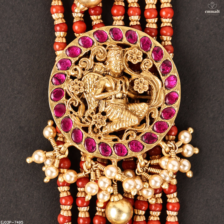 Long Necklace Kundan Nakshi