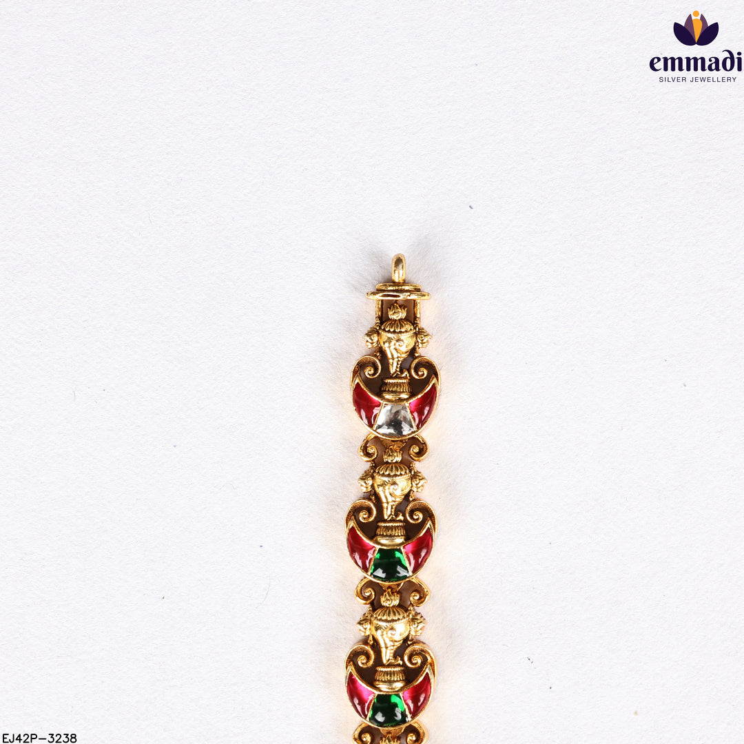 Long Necklace Kundan Nakshi
