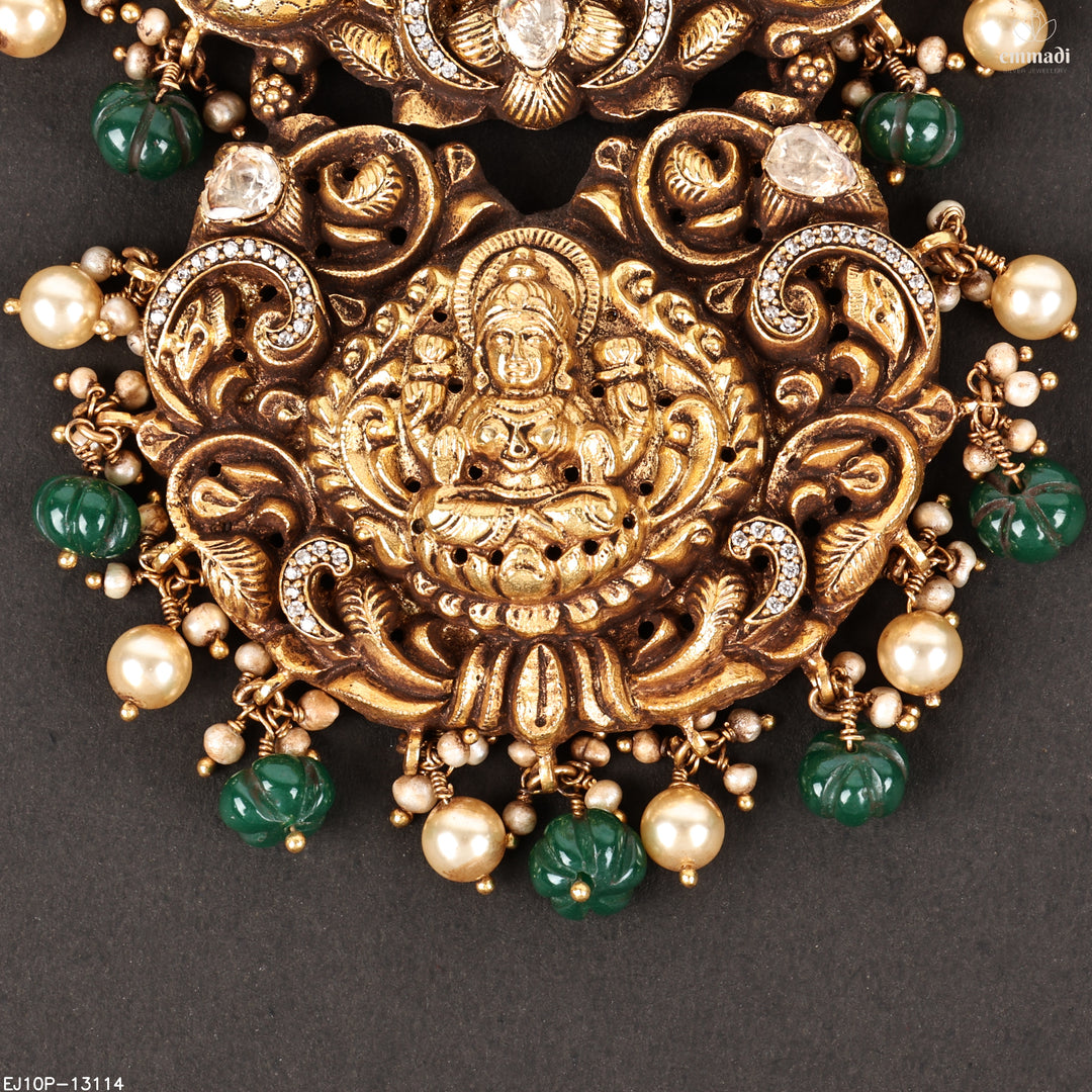 Long Necklace Moissanite Nakshi