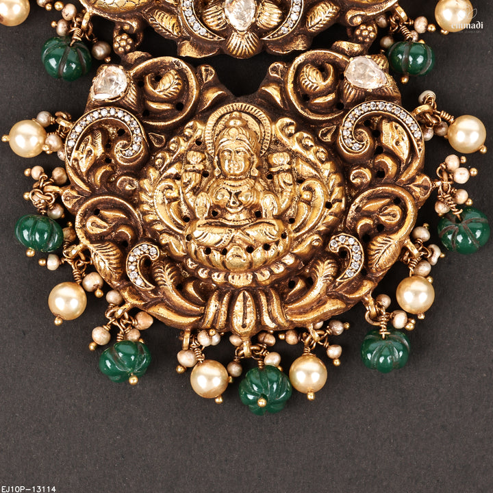 Long Necklace Moissanite Nakshi