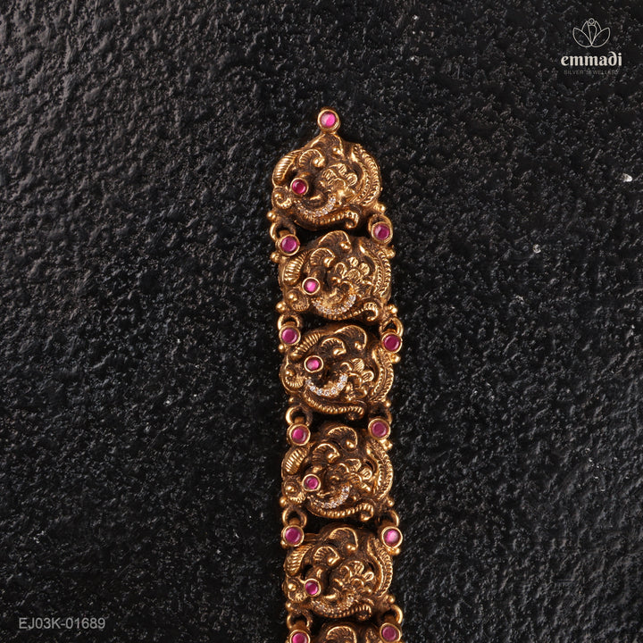 Long Necklace Kundan Nakshi