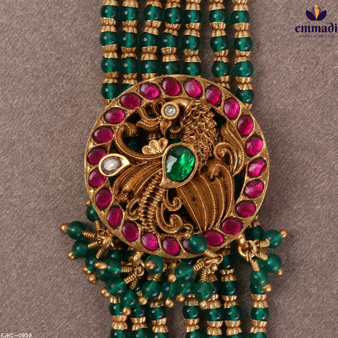 Long Necklace Premium Kundan Nakshi