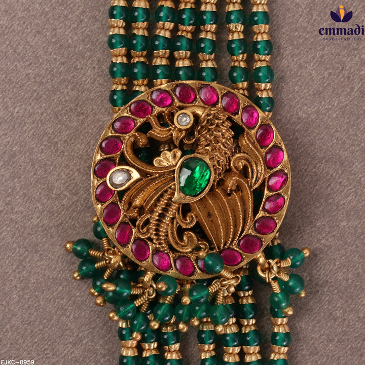 Long Necklace Premium Kundan Nakshi