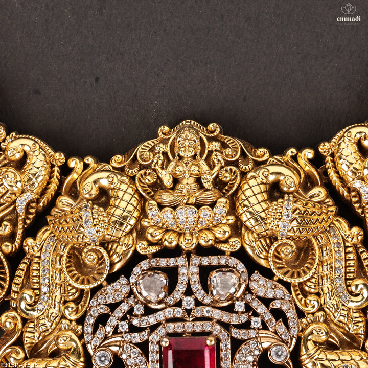 Long Necklace Moissanite Nakshi