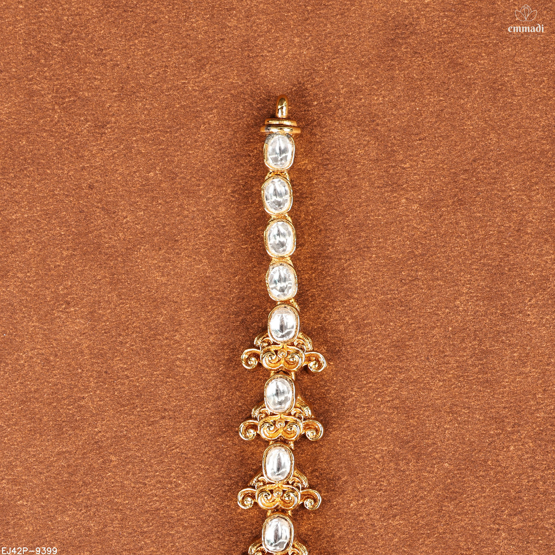Long Necklace Premium Kundan Nakshi