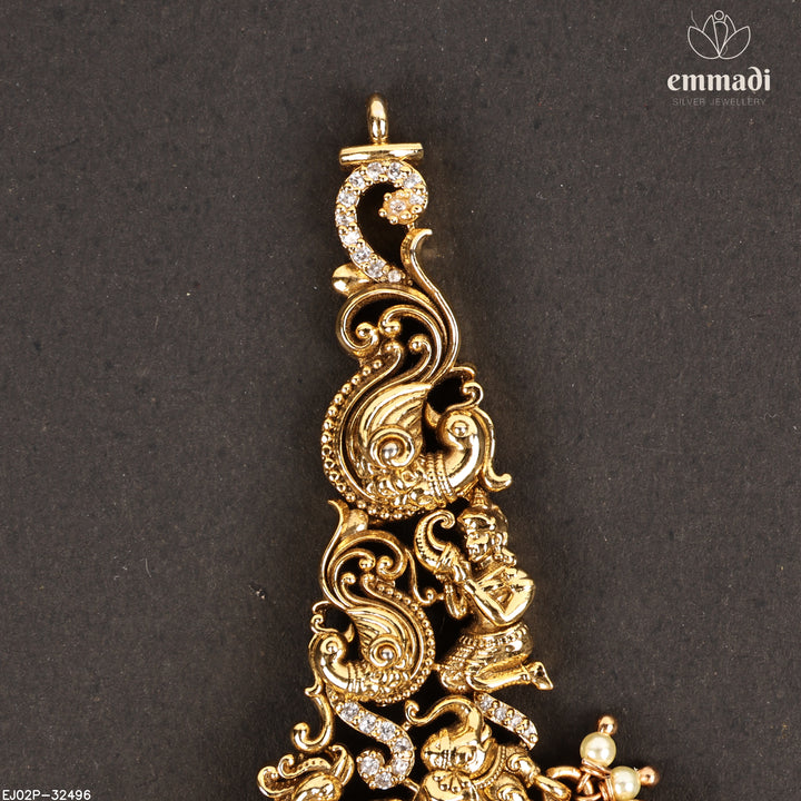 Short Necklace Premium Kundan Nakshi