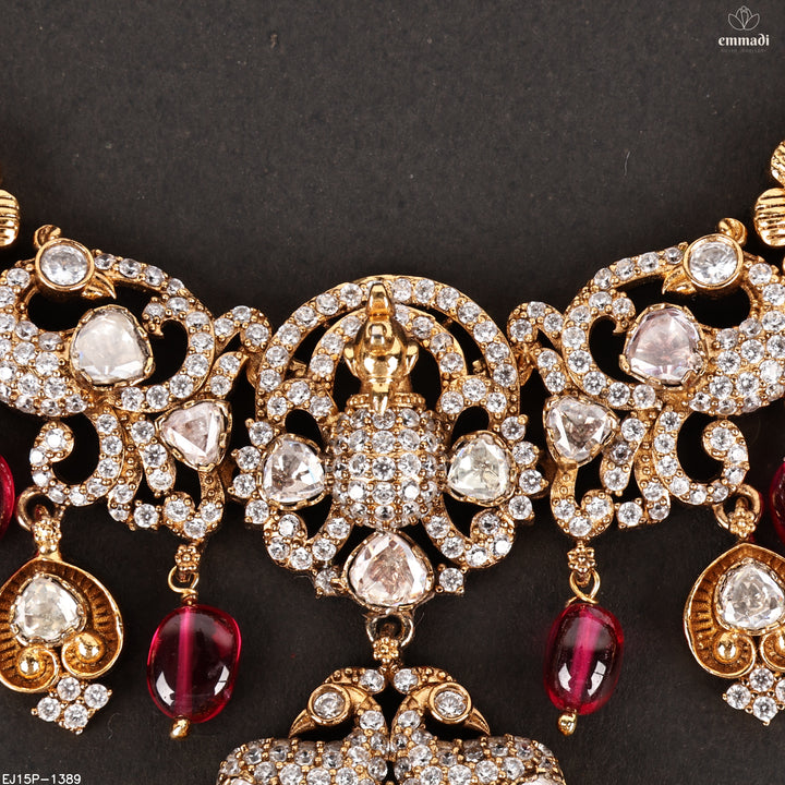 Short Necklace Moissanite Nakshi