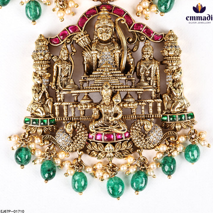 Long Necklace Premium Kundan Nakshi