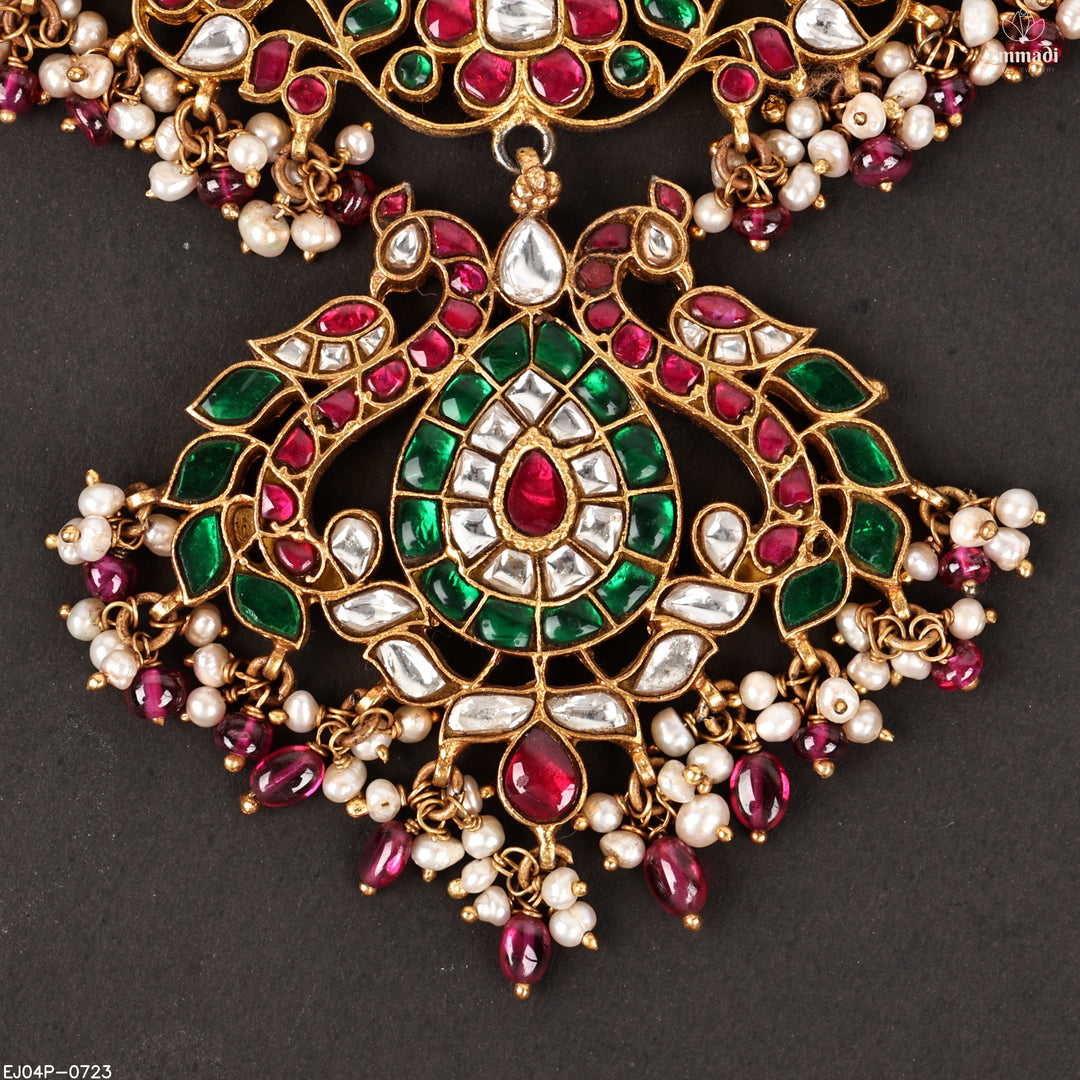 Long Necklace Kundan Nakshi