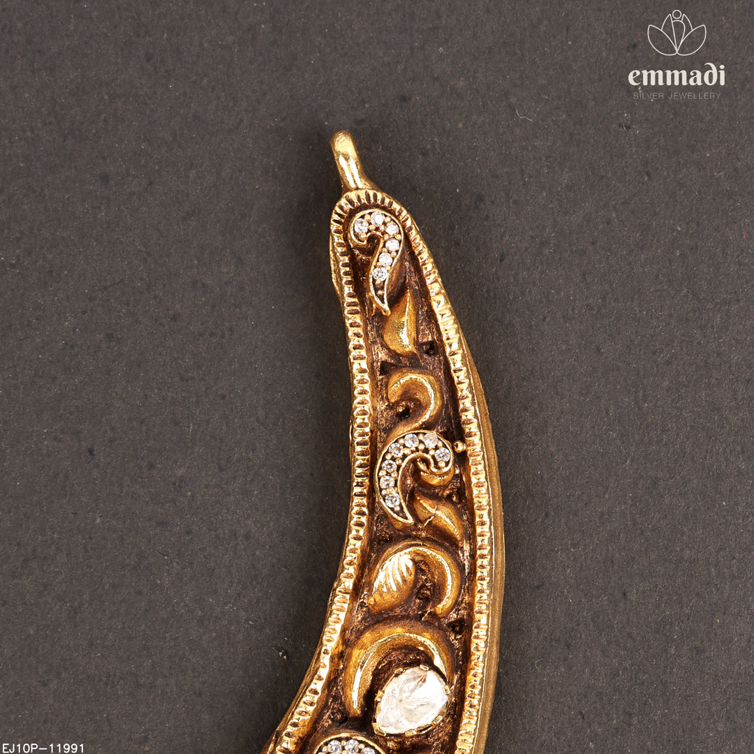 Short Necklace Moissanite Nakshi