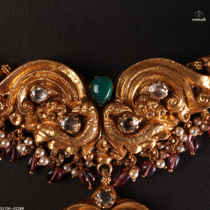 Short Necklace Moissanite Nakshi