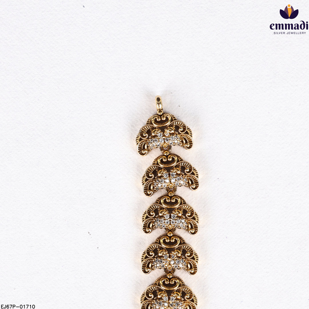 Long Necklace Premium Kundan Nakshi