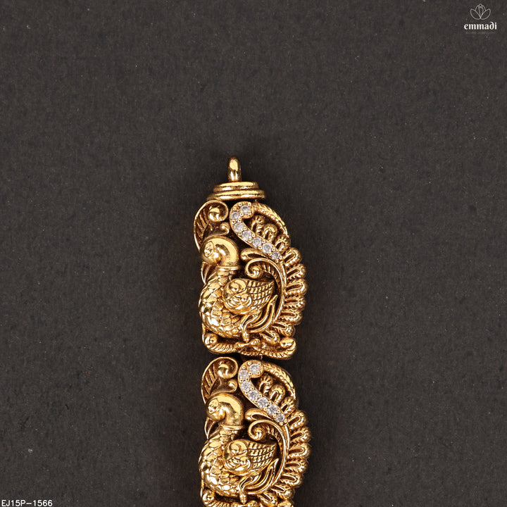 Long Necklace Moissanite Nakshi