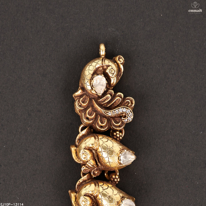 Long Necklace Moissanite Nakshi